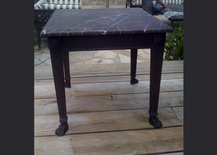 petite lion foot side table